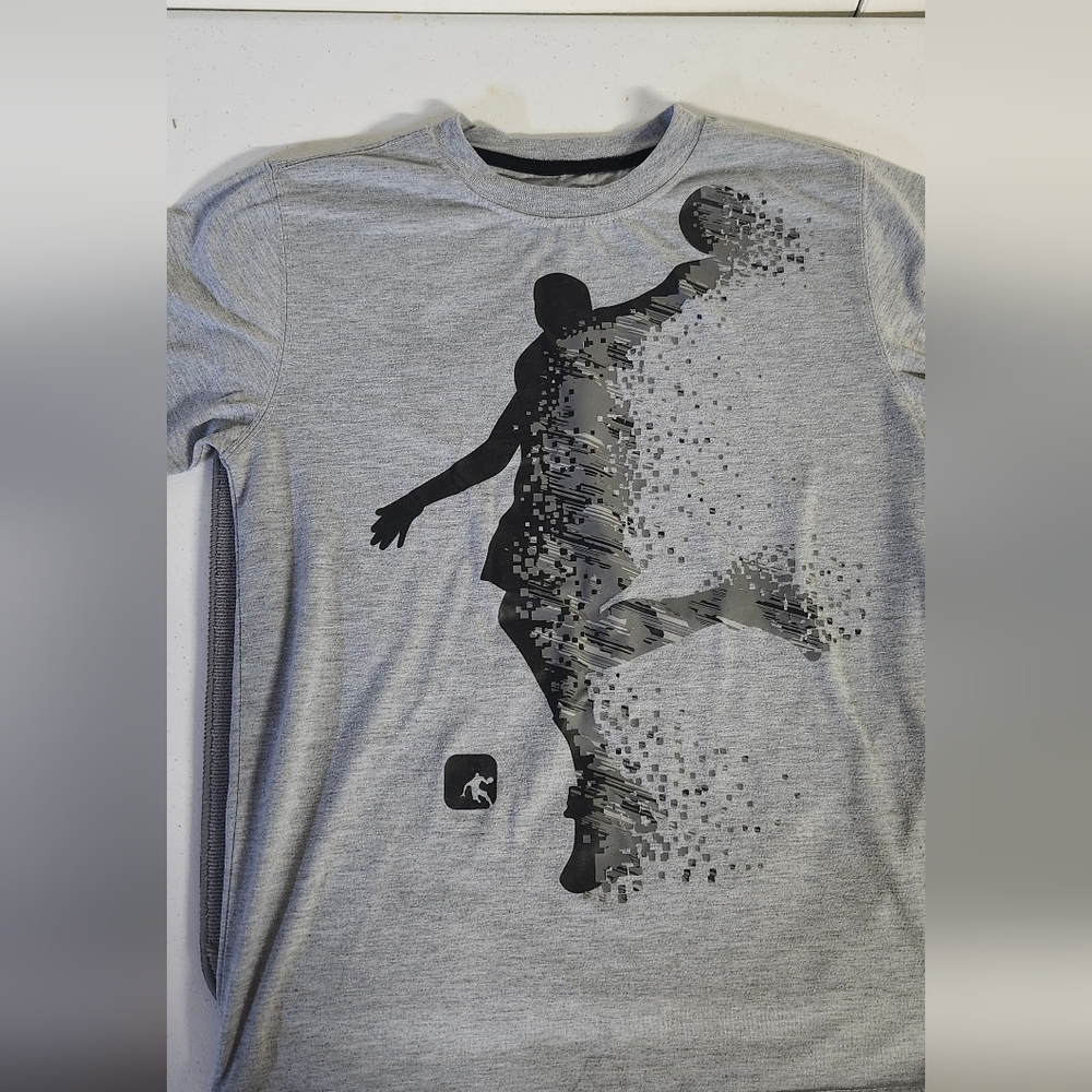 Boys Gray Graphic T-Shirt